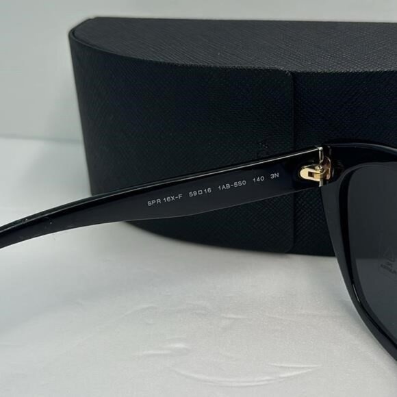 💯- New Authentic PRADA  Acetate Sunglasses SPR 16X-F Black - Picture 9 of 17